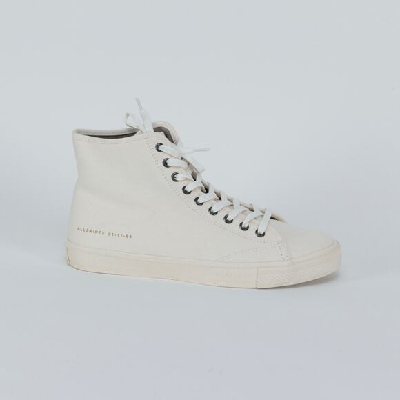 AllSaints Bryce High Top Sneaker Off White Men Size 9 US - Picture 1 of 9